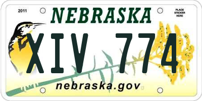 NE license plate XIV774