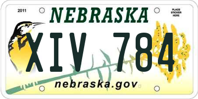 NE license plate XIV784