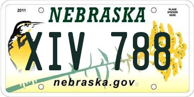 NE license plate XIV788