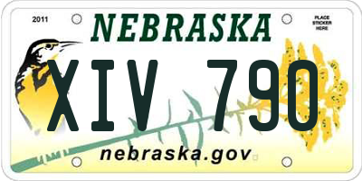 NE license plate XIV790