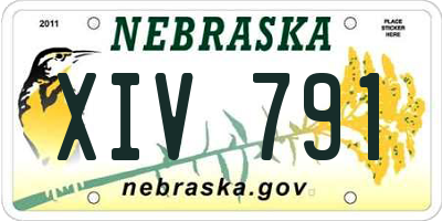 NE license plate XIV791