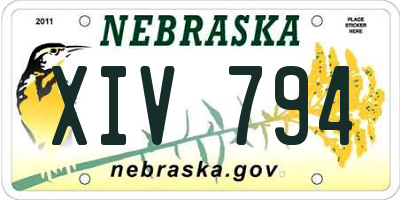 NE license plate XIV794
