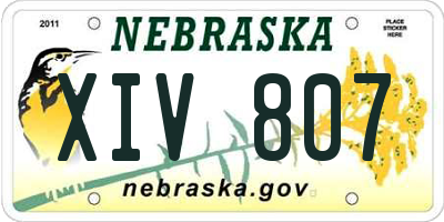 NE license plate XIV807