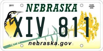 NE license plate XIV811