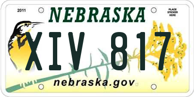 NE license plate XIV817