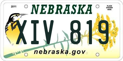 NE license plate XIV819