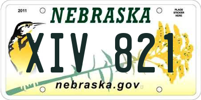 NE license plate XIV821