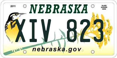 NE license plate XIV823