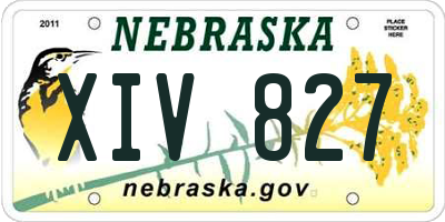 NE license plate XIV827