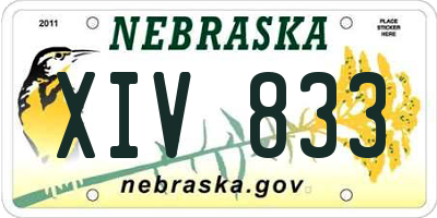 NE license plate XIV833