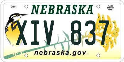 NE license plate XIV837