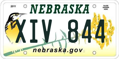 NE license plate XIV844