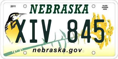 NE license plate XIV845
