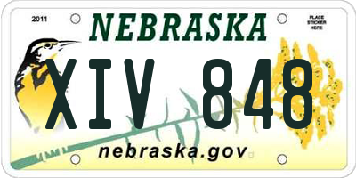 NE license plate XIV848
