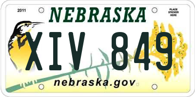 NE license plate XIV849