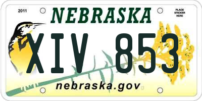 NE license plate XIV853