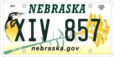 NE license plate XIV857