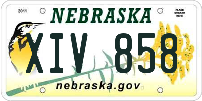 NE license plate XIV858
