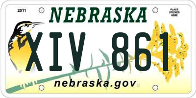 NE license plate XIV861
