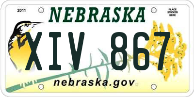 NE license plate XIV867