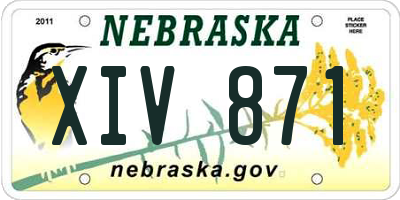 NE license plate XIV871