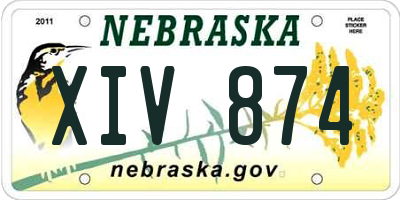NE license plate XIV874