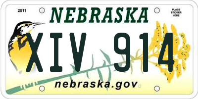 NE license plate XIV914
