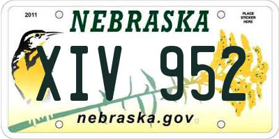 NE license plate XIV952