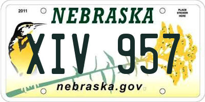 NE license plate XIV957