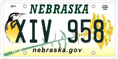 NE license plate XIV958