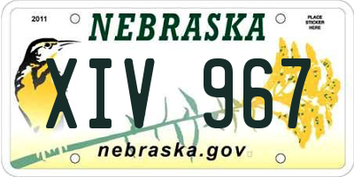 NE license plate XIV967