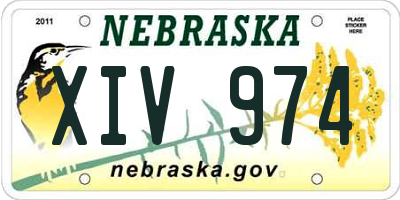NE license plate XIV974