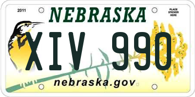 NE license plate XIV990