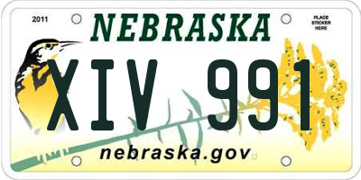 NE license plate XIV991