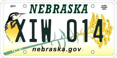 NE license plate XIW014