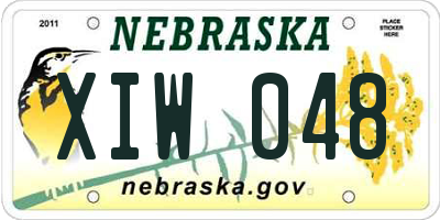 NE license plate XIW048