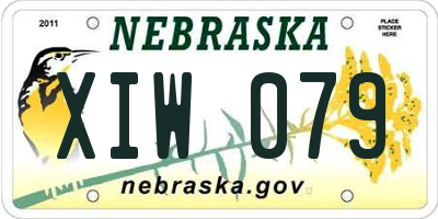 NE license plate XIW079