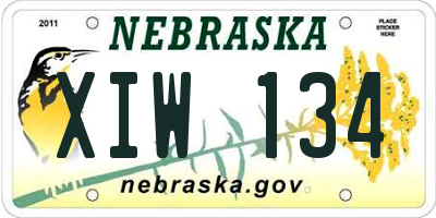 NE license plate XIW134