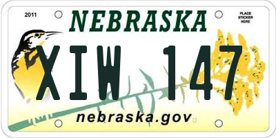 NE license plate XIW147