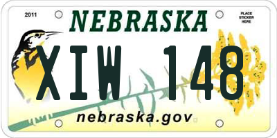 NE license plate XIW148