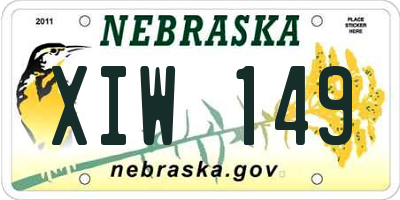 NE license plate XIW149