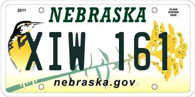 NE license plate XIW161