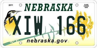 NE license plate XIW166