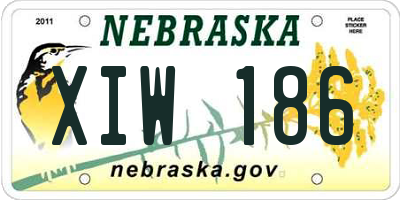 NE license plate XIW186