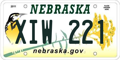 NE license plate XIW221