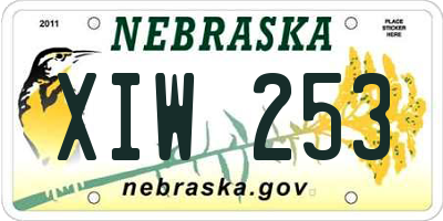 NE license plate XIW253