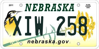 NE license plate XIW258
