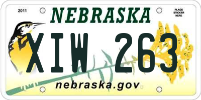 NE license plate XIW263