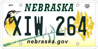 NE license plate XIW264