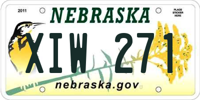 NE license plate XIW271